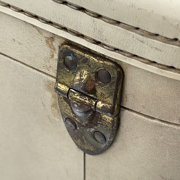 Vintage M.Y Skyway Vanity Train Case Suitcase Makeup Storage Luggage Travel Bag - Picture 11 of 16